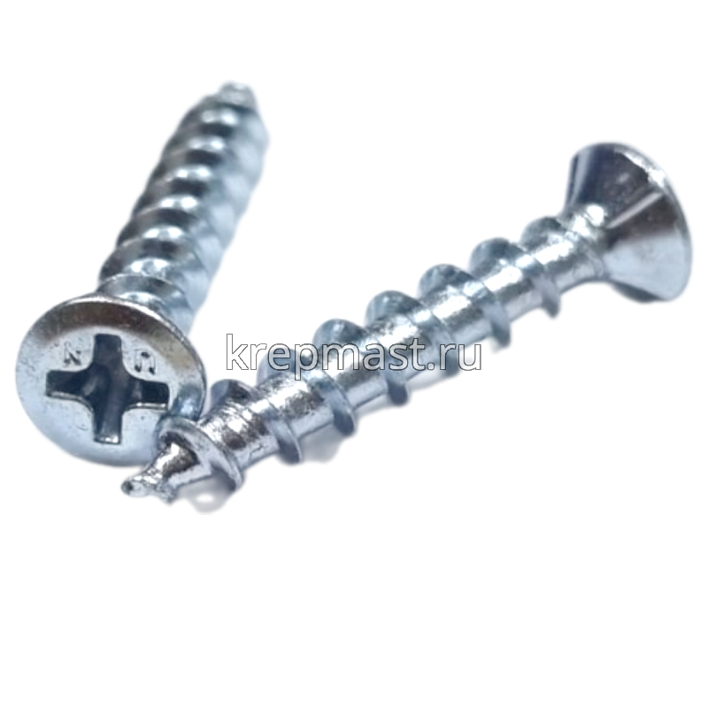 Саморез оконный острый белый цинк 4,0х25