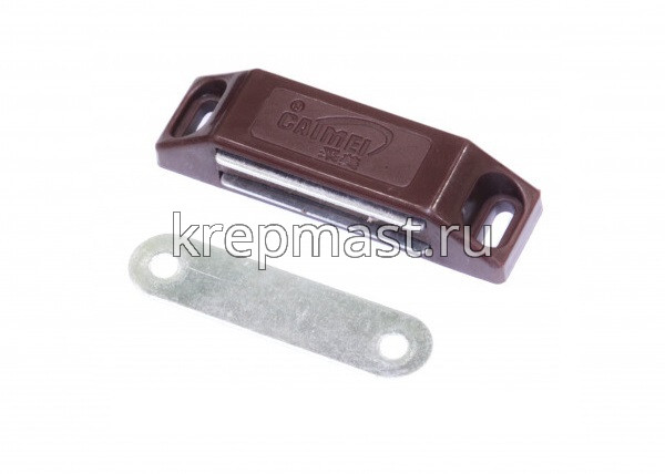 Защелка магнитная мебельная малая коричневая