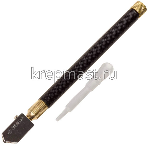 Стеклорез ЗУБР роликовый (с маслом) металл.корпус