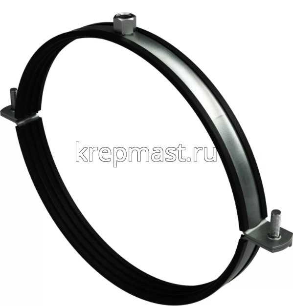 Хомут с гайкой для воздуховодов(с/резинкой)- 280мм