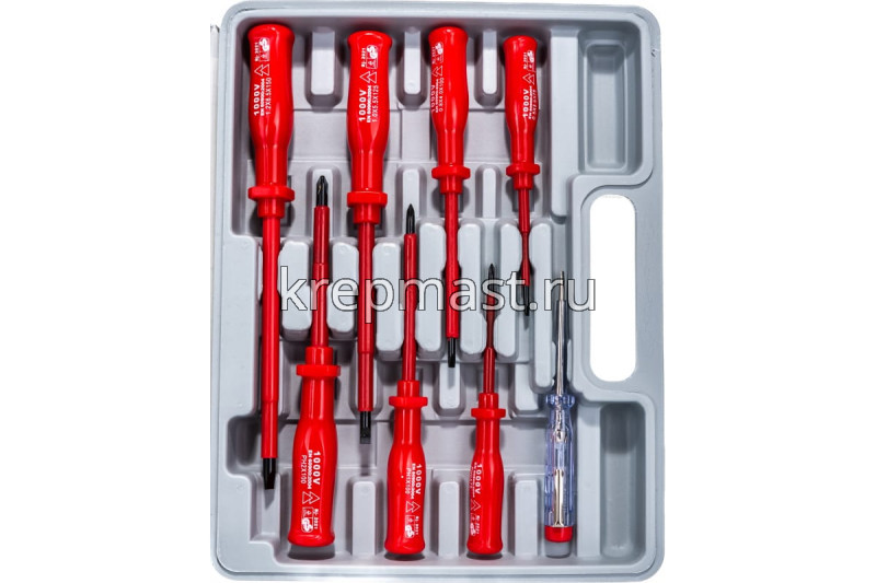 Отвертки-набор FIT диэлектр.1000В, 7шт + 1 индик. отвертка