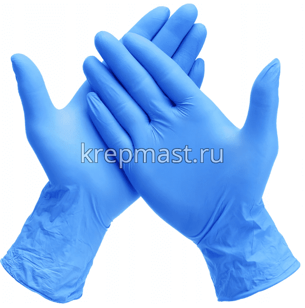 Перчатки МЕДИЦИНСКИЕ Top Glove (L) голубые / черные