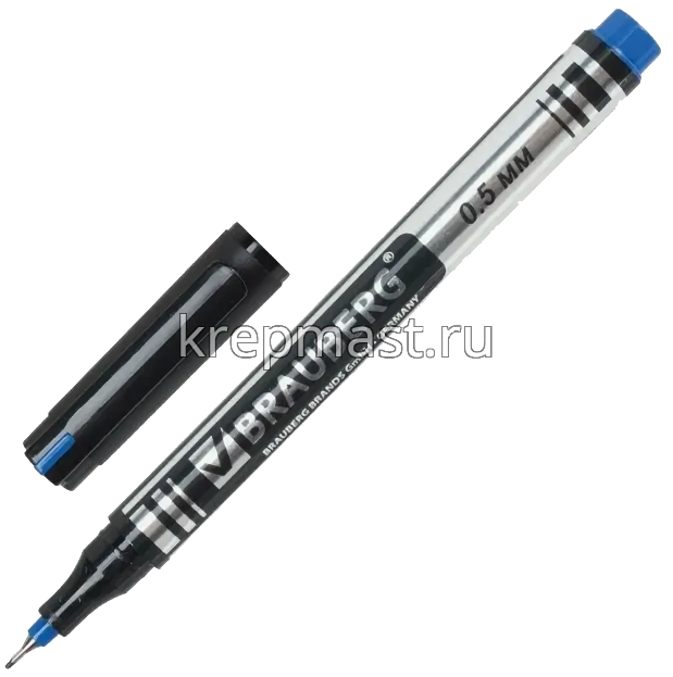 Маркер перманентный 0,5 мм синий