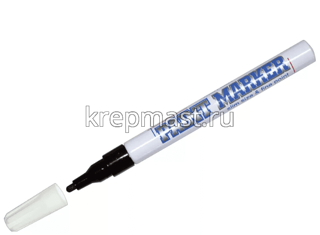 Маркер-краска по мокрому железу 4мм черный