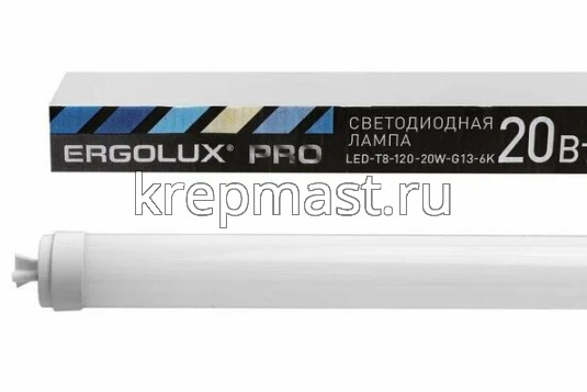 Лампа линейная 20Вт 6500К LED-Т8-120-20W-G13-6K