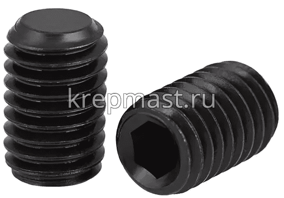 Винт уст. 6х 5 12,9 DIN 913плоск.конц.вн/ш чёрн