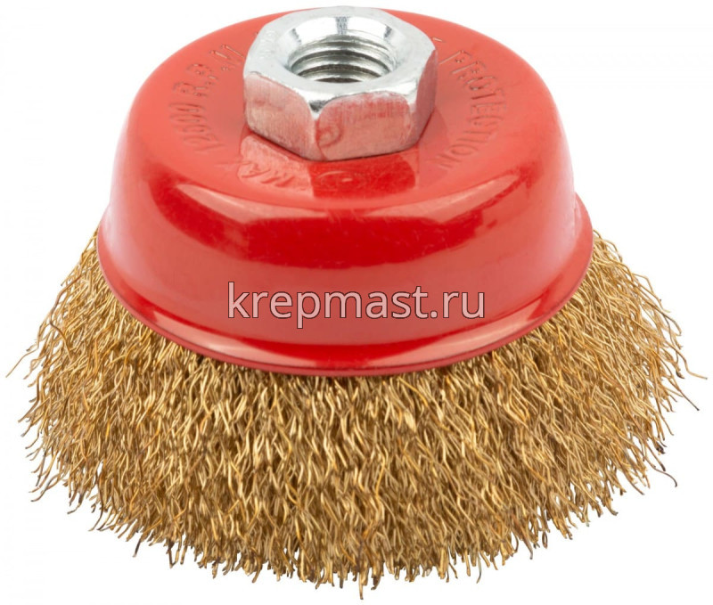 Корщетка- чашка 65мм FIT для УШМ латунь